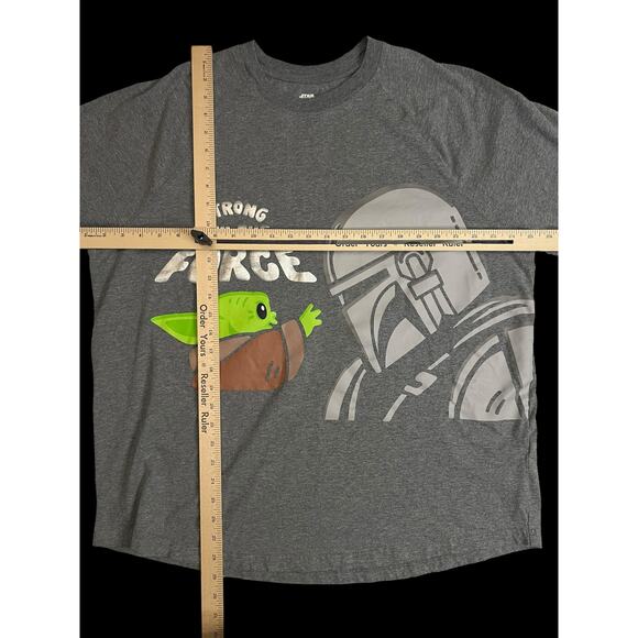 Star Wars Mandalorian & Grogu Shirt XL Strong with the Force Organic Long Sleeve - Picture 10 of 12